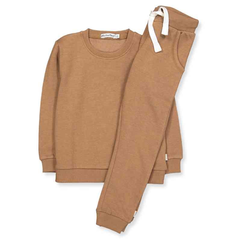 Chipmunk Sweatpants Sæt til Børn - Brun 12 Mdr