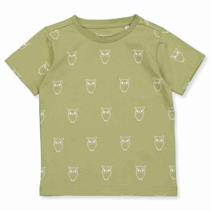 Økologisk Flax T-shirt - Grøn i Udsalg