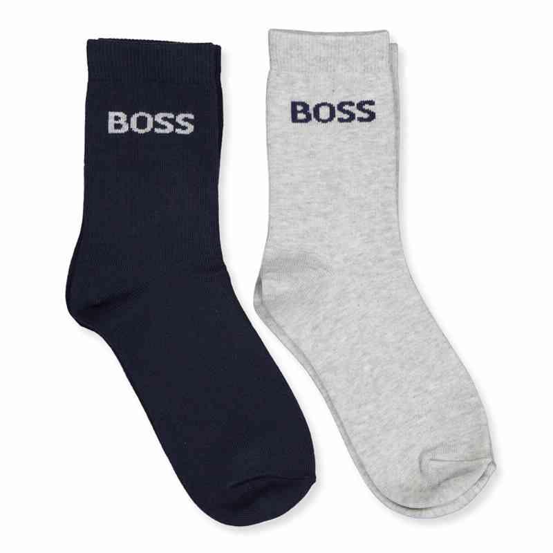 Hugo Boss 2 Pak Strømper - CHINE GREY Udsalg