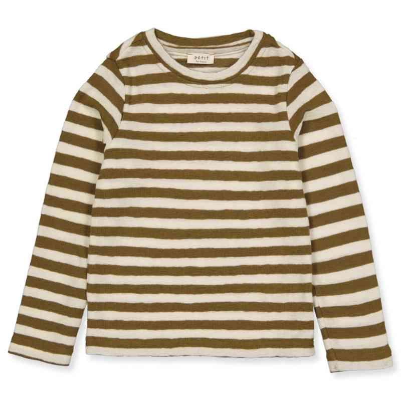 Merinould Bluse i Raw White/Bronze - 2 år/92 cm