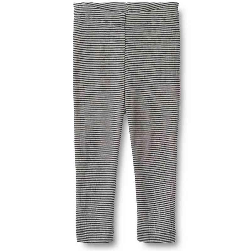 Agi Merinould Leggings i Navy Striber - Tilbud!