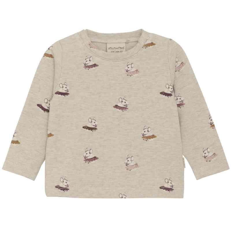 Beige Melange Bluse til Børn fra Minymo - Hurtig Levering!