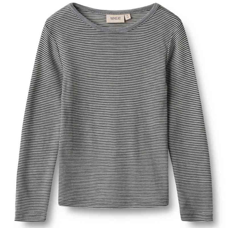 Alfie Merinould Bluse i Navy Striber - Hurtig Levering!
