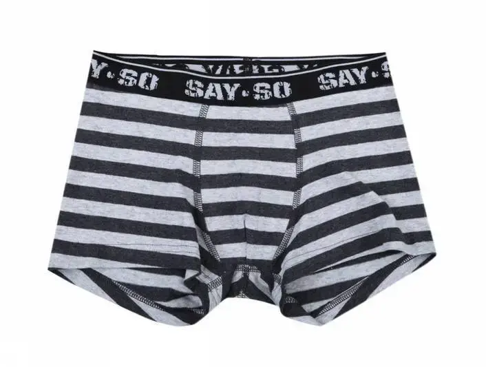 Grå Stribede Boxershorts fra Say So - Tilbud!