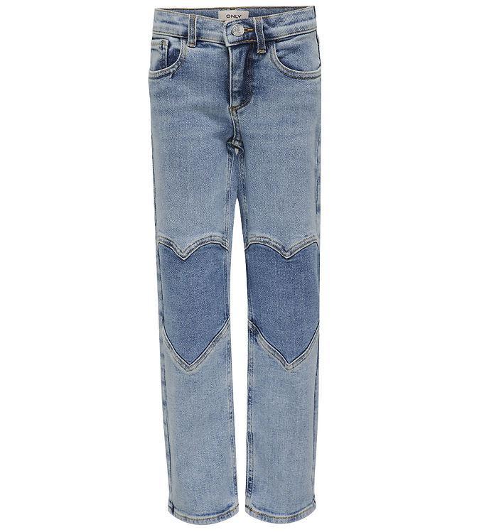 Børns Kogmegan Jeans - Mellemblå Denim Tilbud!