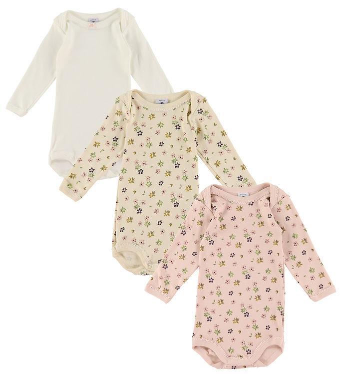 Petit Bateau Body 3 Pak - Rosa og Hvid Tilbud!