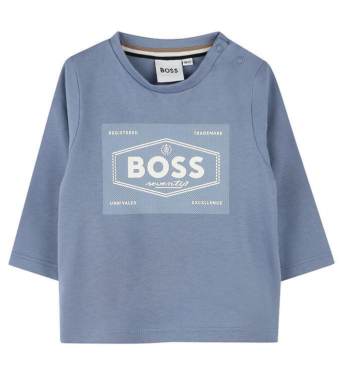 Boss Bluse - Lyseblå M  Hvid