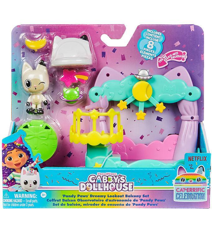 Gabby S Dollhouse Sæt -   Dele - Balcony Set - Pandy