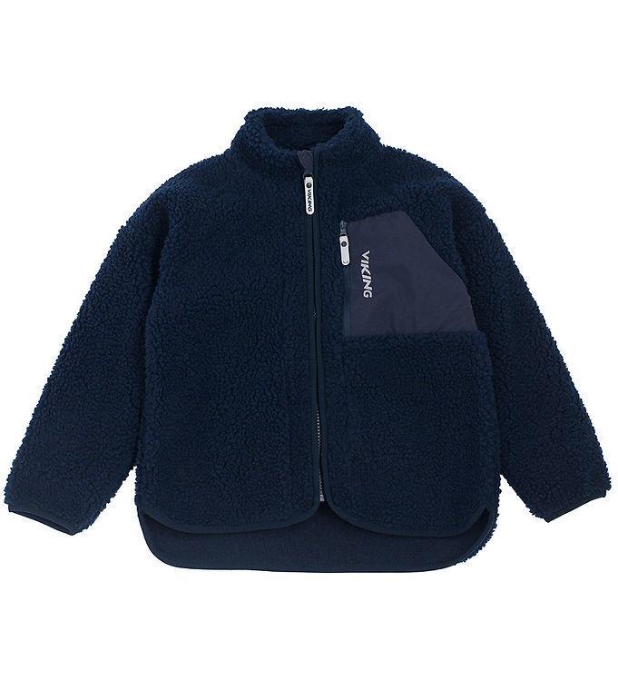Viking Fleecejakke - Playtime Pile - Uld - Navy