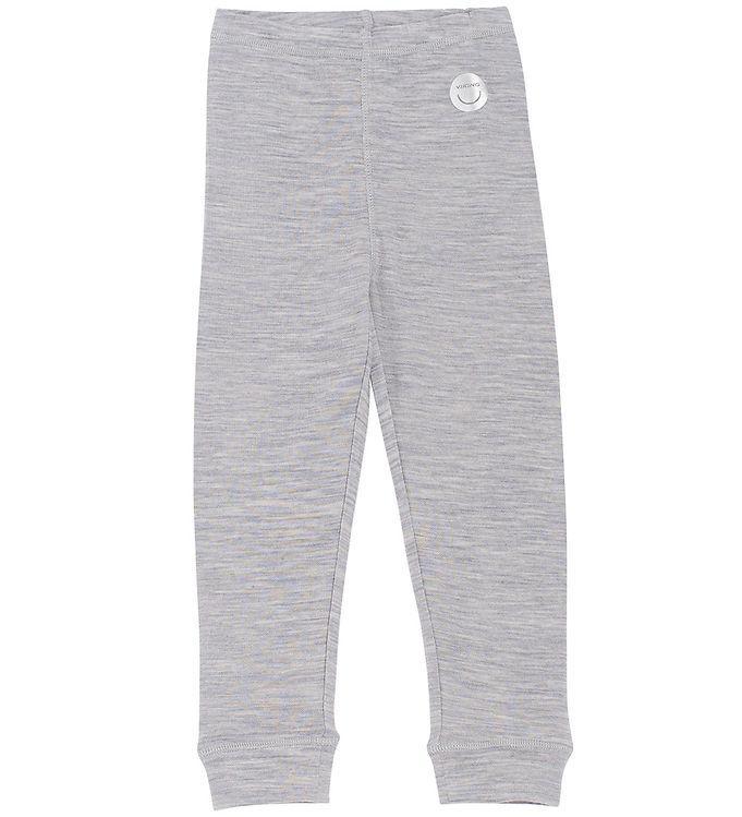 Viking Bukser - Uld Bambus - Baselayer - Grey Light Grey