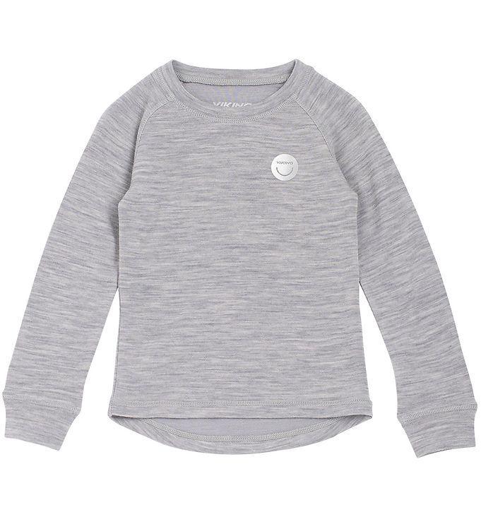 Viking Bluse - Uld Bambus - Baselayer - Grey Light Grey