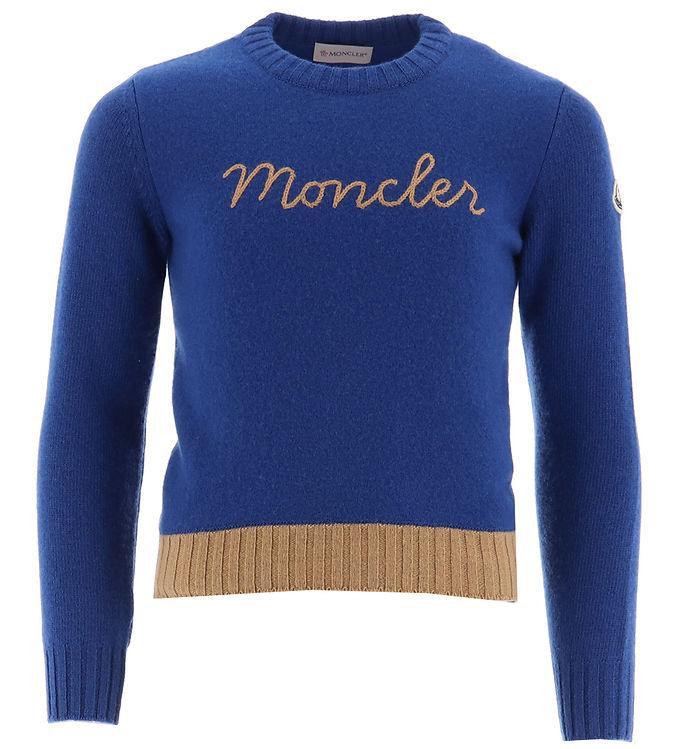 Moncler Bluse - Strik - Uld - Medium Blue