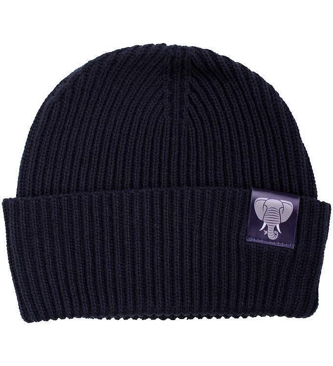 Dyr Cph Dyrland Cotton Beanie - Mørk Navy Hue på tilbud