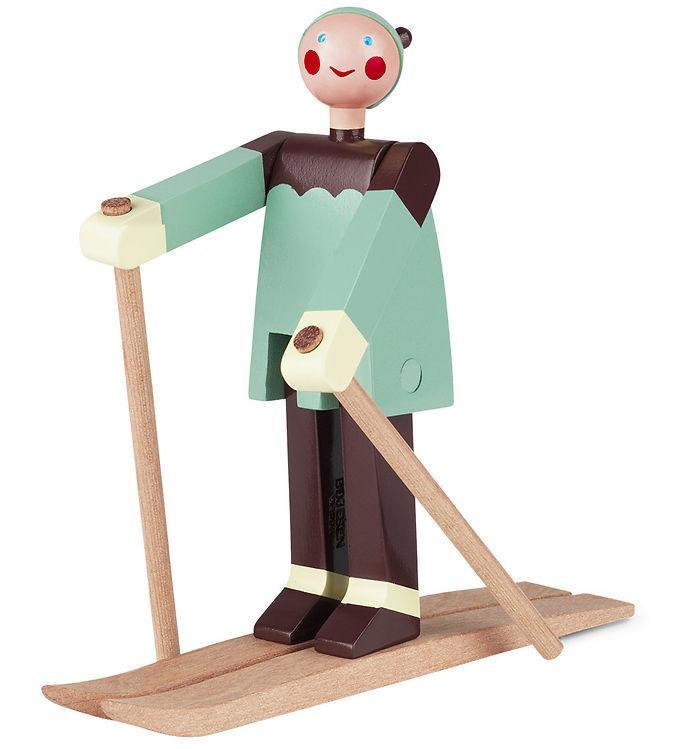 Kay Bojsen Træfigur - Skiløber Boje i Grøn - Dekorativ Figurer