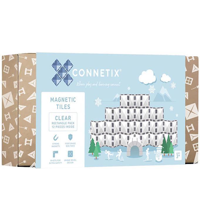 Connetix Magnetsæt -   Dele - Clear Rectangle Pack