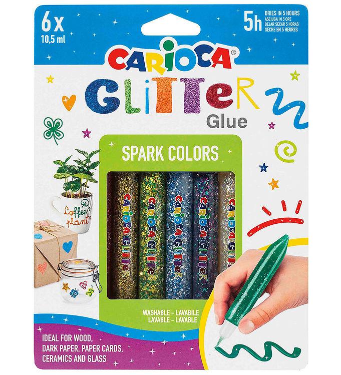 Carioca Glitterlim - 6 Stk - Multifarvet Limtilbud!