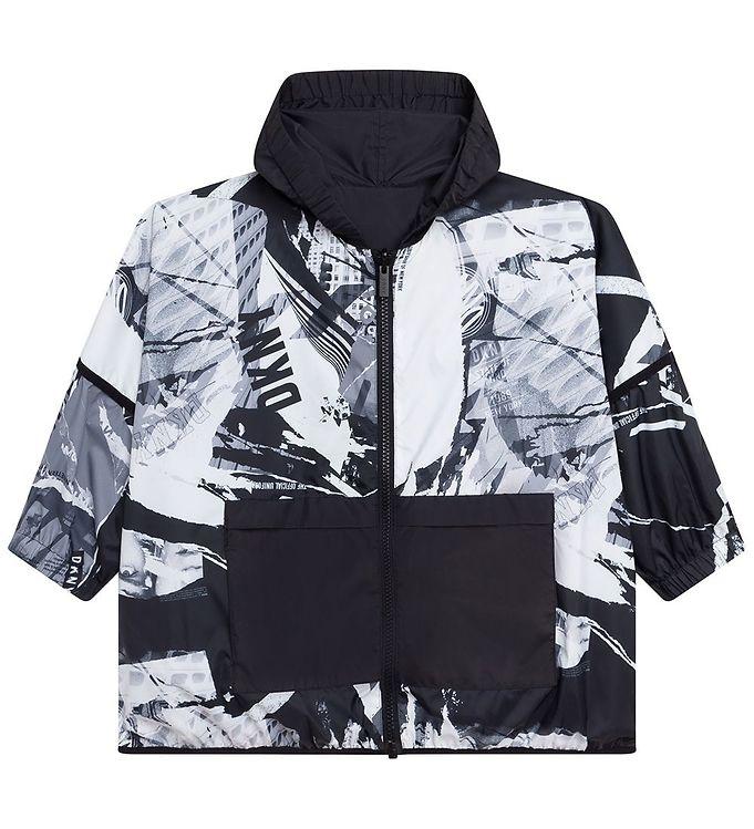 Dkny Jakke - Vendbar - Sort Hvid M  Fotoprint