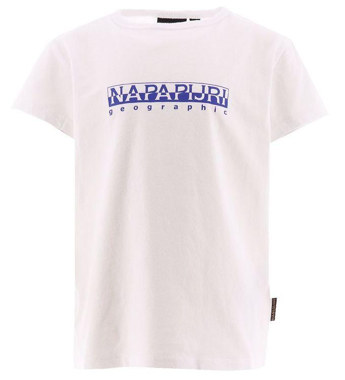Napapijri T-shirt - Bright White M  Blå