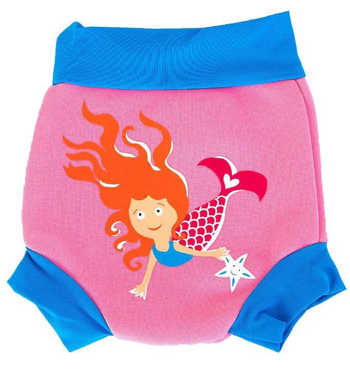 Konfidence Blebadebukser - Uv  - Nappy E-flex - Pink Yellow Mi