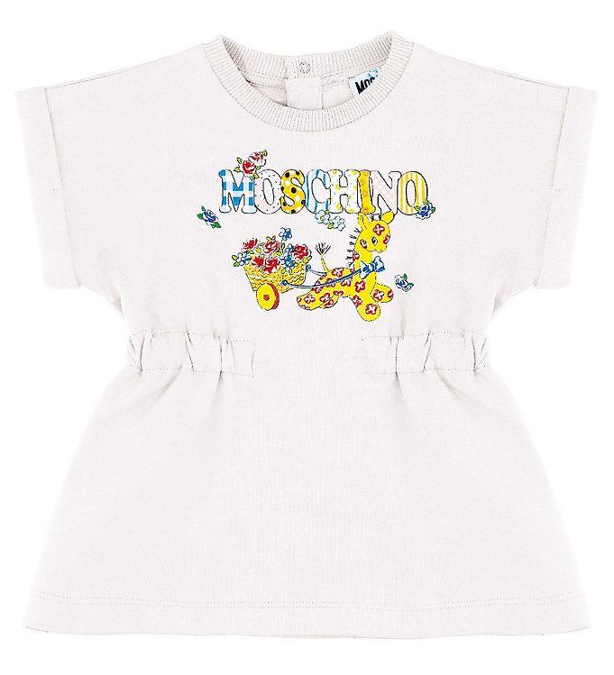 Moschino Kjole - Hvid M  Print