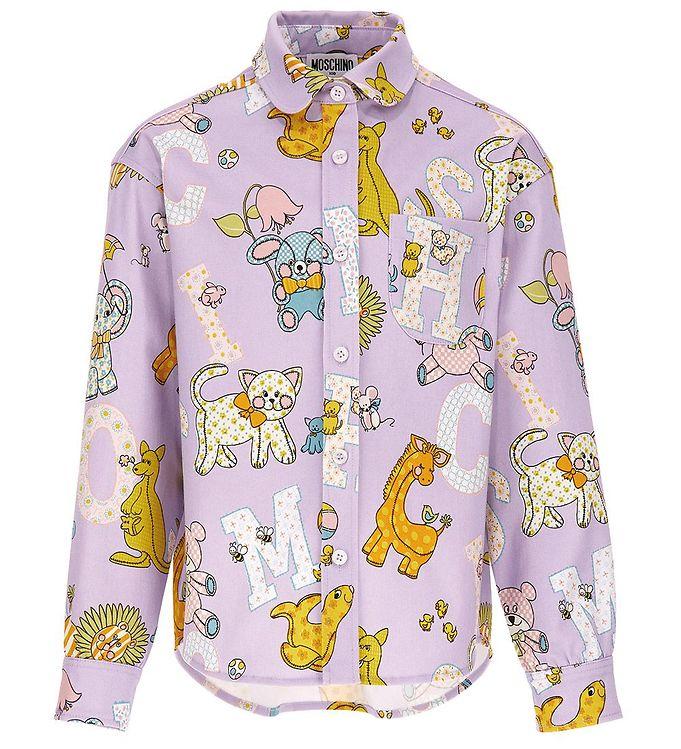 Moschino Lilla Skjorte med Print – Fantastisk Tilbud!