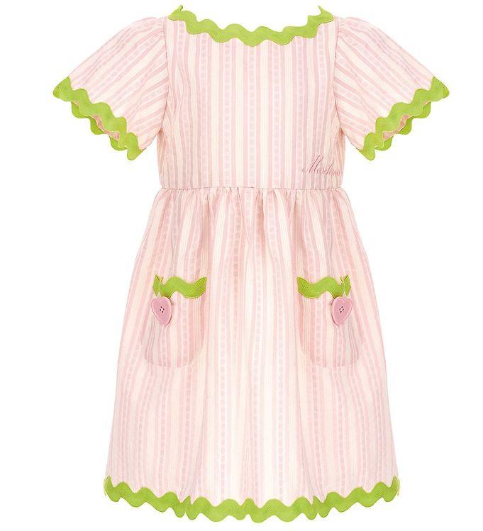 Moschino Kjole - Rosastribet Neongrøn