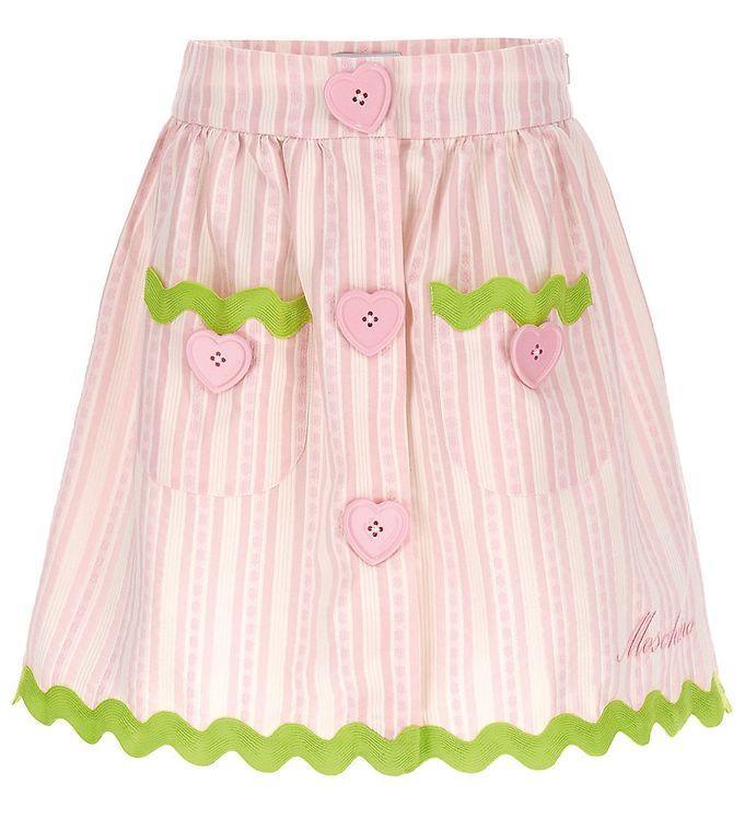 Moschino Nederdel - Neongrøn og Rosa Striber
