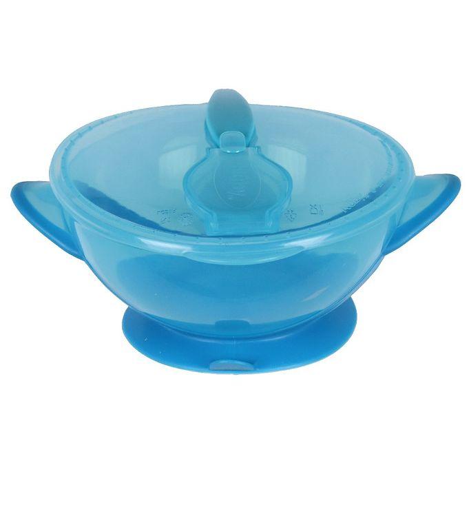 Nuby Skål M  Ske - Blå