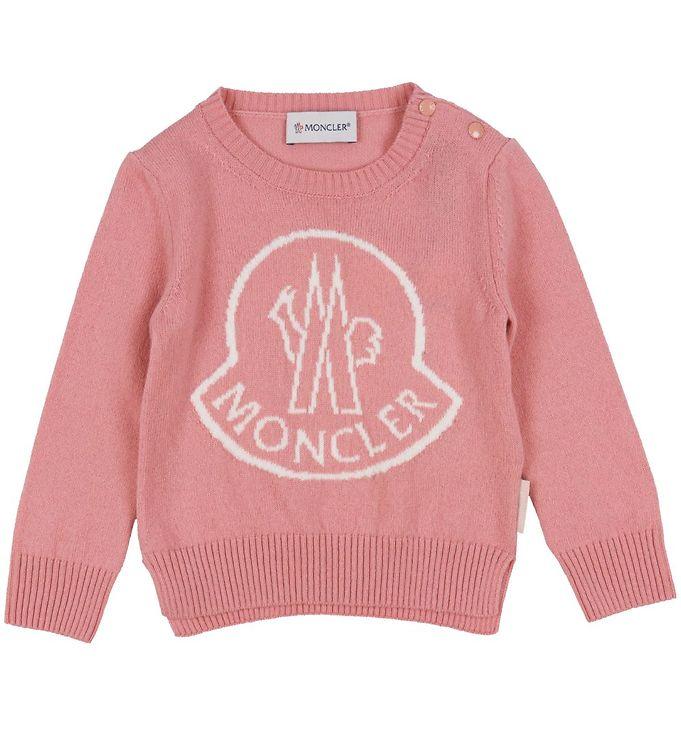 Moncler Bluse - Uld - Rosa M  Logo