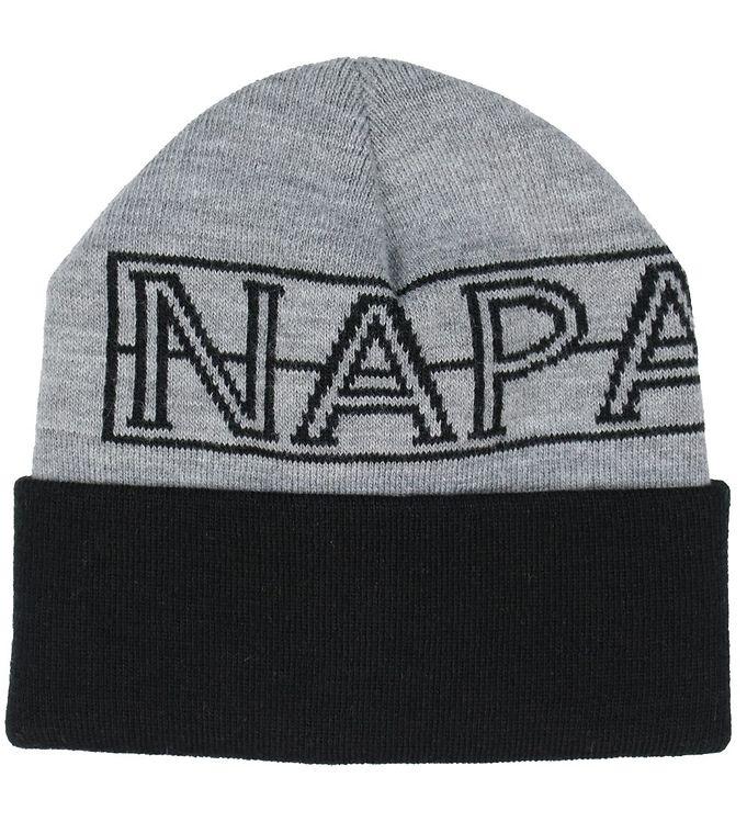 Napapijri Hue - Strik - Foab - Gråmeleret M  Sort