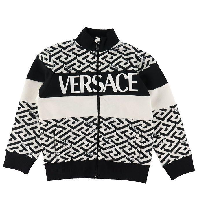Versace Cardigan - Hvid og Sort på tilbud!