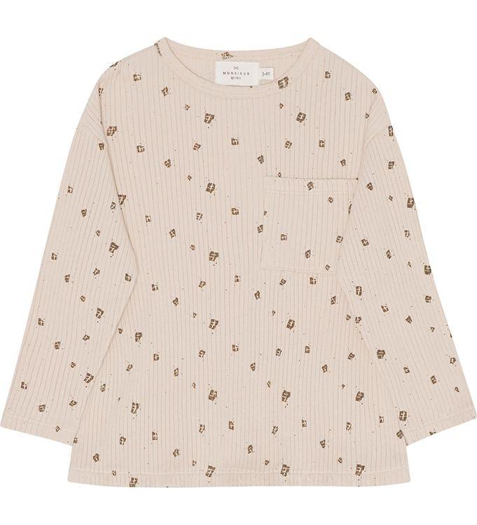 Monsieur Mini Bluse - Off White M  Chokolade