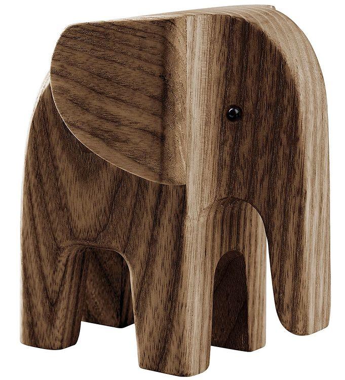 Novoform Træfigur - Baby Elephant - Smoke Stained