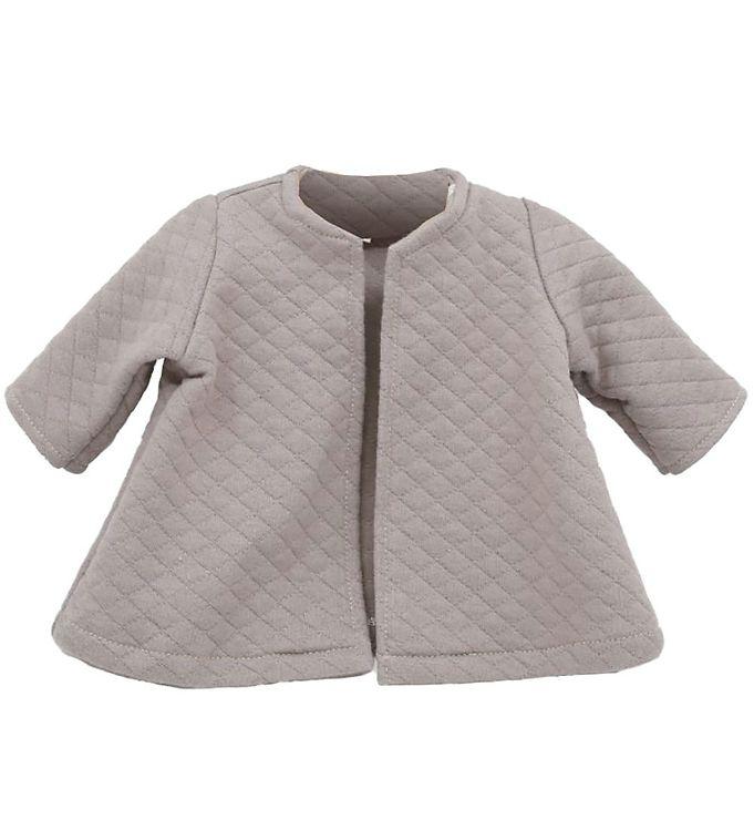 Asi Dukketøj - Quiltet Jakke i Warm Grey
