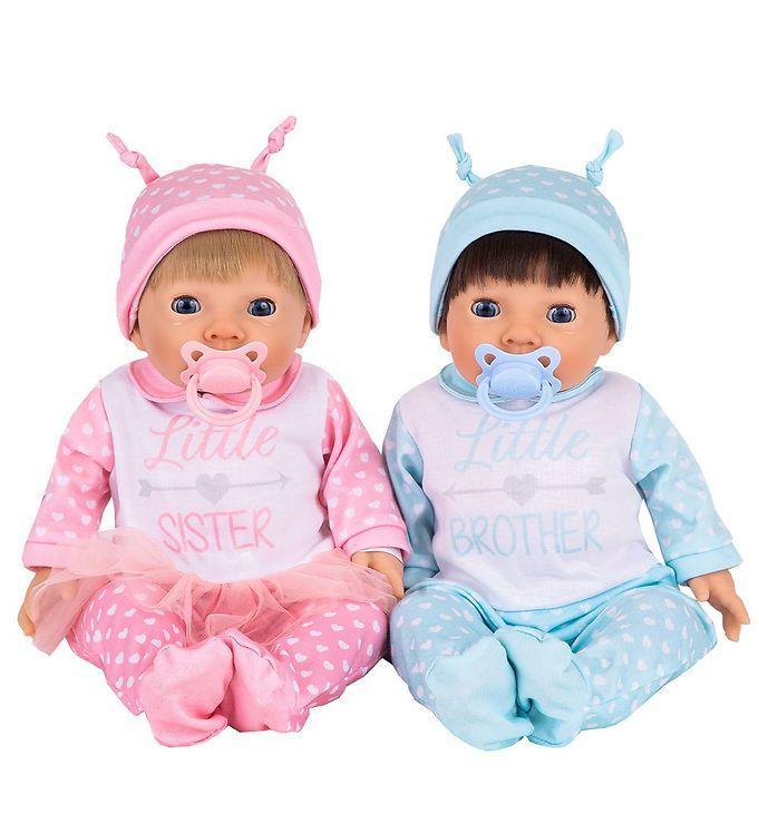 Tiny Treasures Dukker - Tvillinger - Brother Sister Outfit