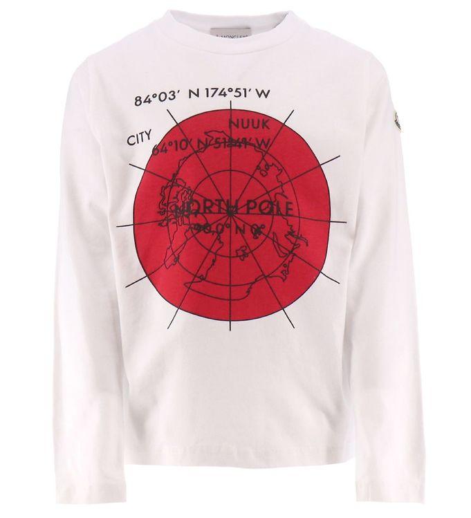 Moncler Bluse - Hvid M  Rød