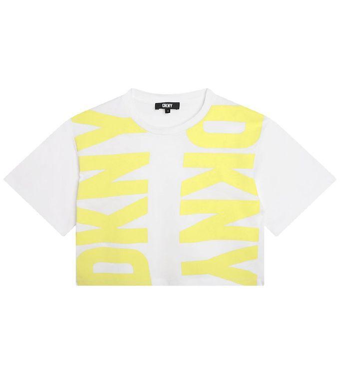 Dkny T-shirt - Cropped - Hvid Lemon
