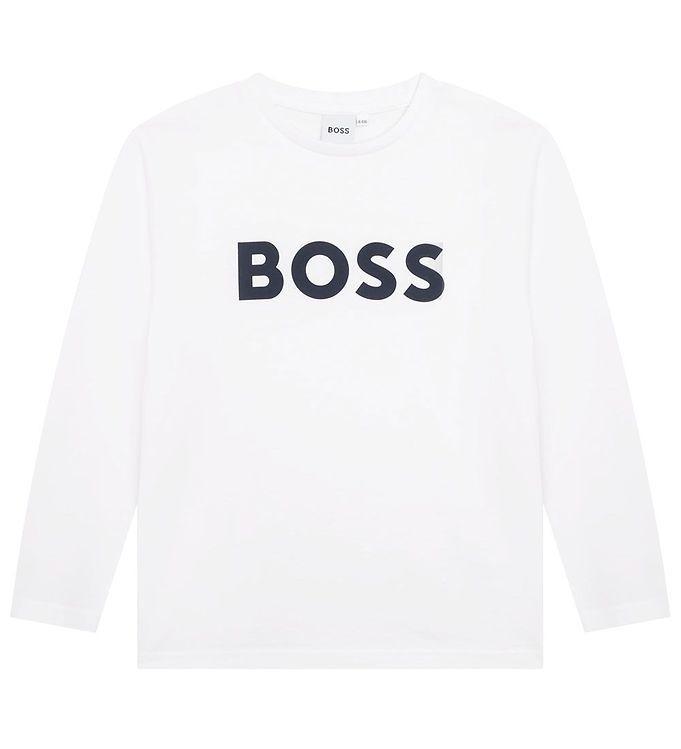 Boss Bluse - Hvid M  Navy
