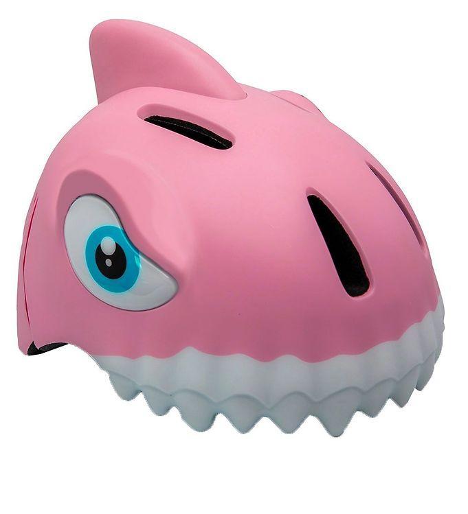 Crazy Safety Cykelhjelm M  Lys - Shark - Pink