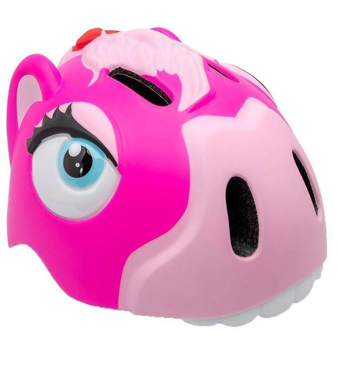 Crazy Safety Cykelhjelm M  Lys - Horse - Pink