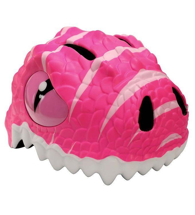 Crazy Safety Cykelhjelm med Lys - Drage - Pink
