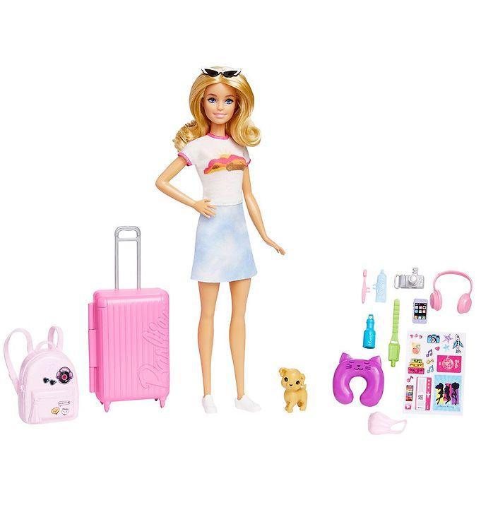 Barbie Dukkesæt - Rejse Malibu Legesæt på Tilbud