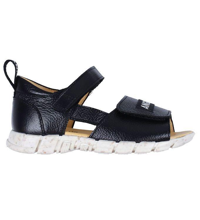 Angulus Sandal – Sort med Logobånd på tilbud!