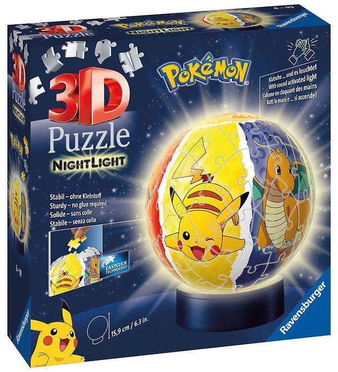 Ravensburger  D Puslespil Lampe -   Brikker - Pok? Mon Night Lig
