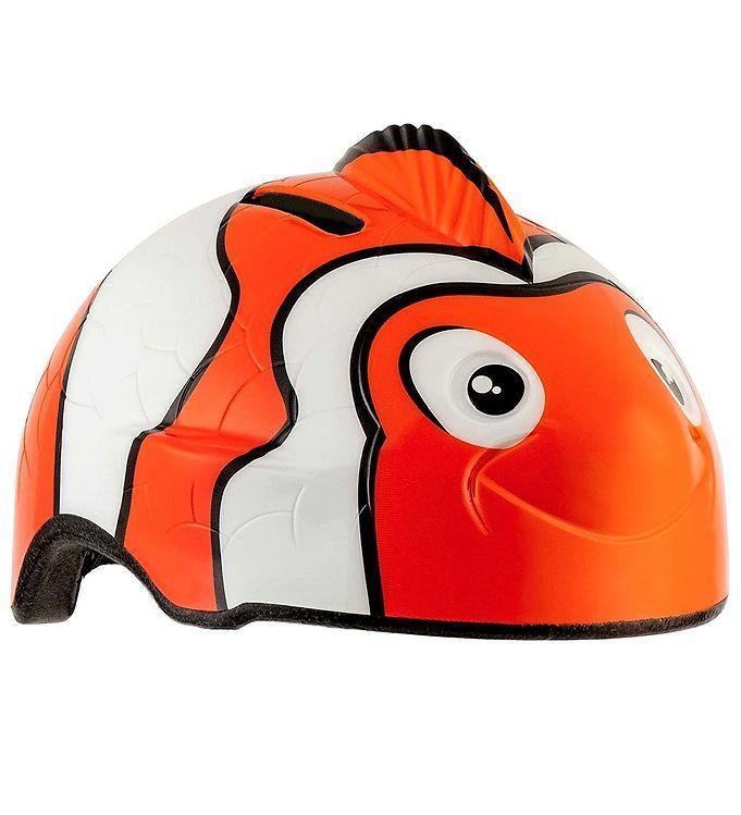 Crazy Safety Cykelhjelm M  Lys - Fisk - Orange