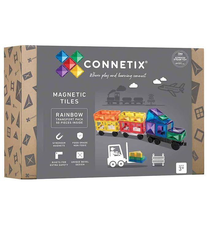 Connetix Magnetsæt - Transport -   Dele - Rainbow
