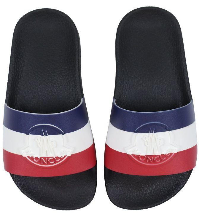 Moncler Badesandaler - Petit Basile - Sort M  Logo