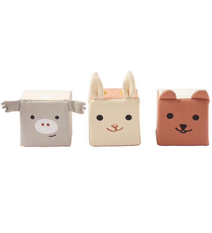 Kids Concept Bamser -   Stk  - Play Cubes Textile