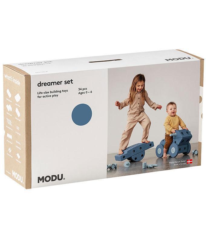 Modu Dreamer Sæt - 34 Dele - Dyb Blå Himmelblå