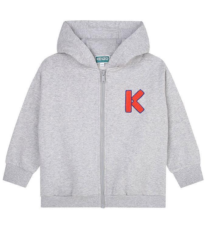 Kenzo Cardigan - Gråmeleret M  Orange